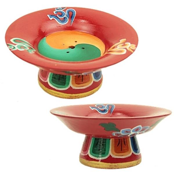 Røkelseholder/Incense stick burner Ohm varnished wood