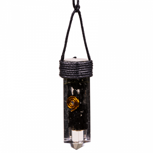 Shungitt anheng - Orgonite pendant shungite - with cord