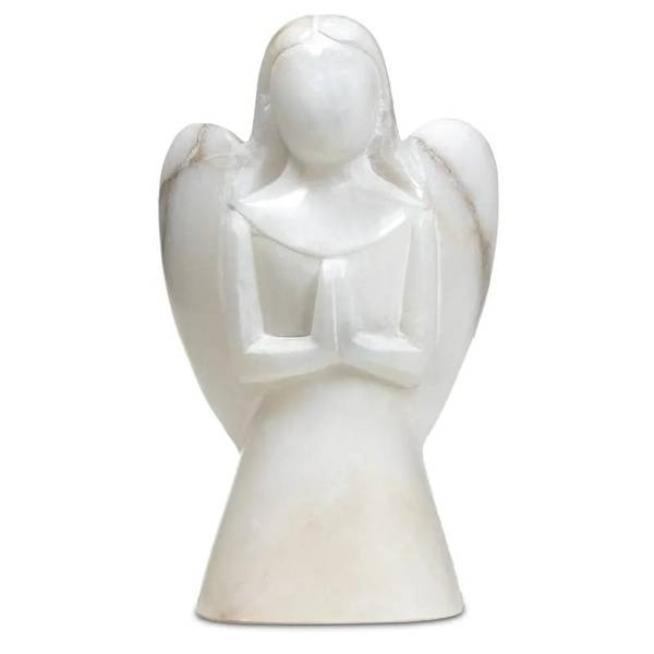 Engel Hvit / Angel statuette soapstone white